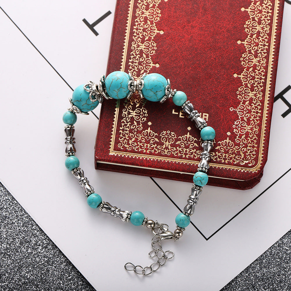 Wholesale Handmade Beaded Vintage Turquoise Bracelet